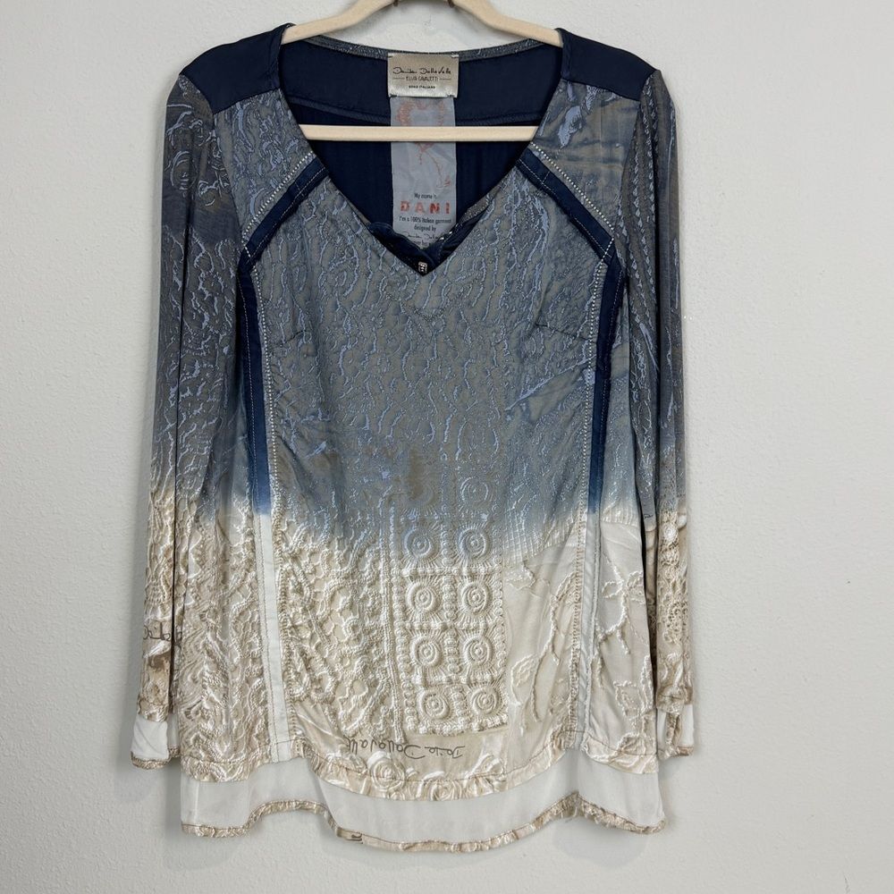 Daniela Dallavalle V-Neck Viscose Blouse M